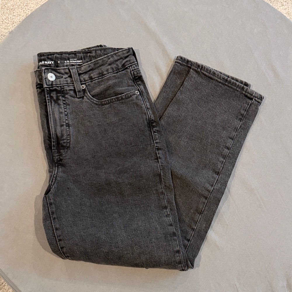 Old Navy Black OG Straight Jeans